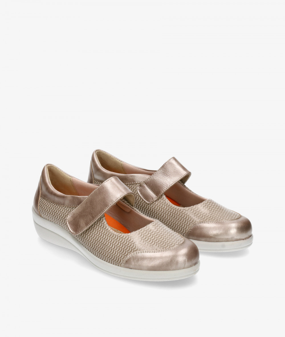 DOCTOR CUTILLAS Comfort shoes 43625 in taupe metallic DOCTOR CUTILLAS Comfort shoes 43625 in taupe metallic