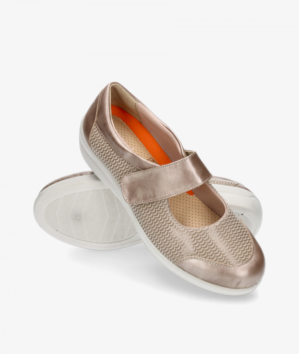 DOCTOR CUTILLAS Comfort shoes 43625 in taupe metallic DOCTOR CUTILLAS Comfort shoes 43625 in taupe metallic