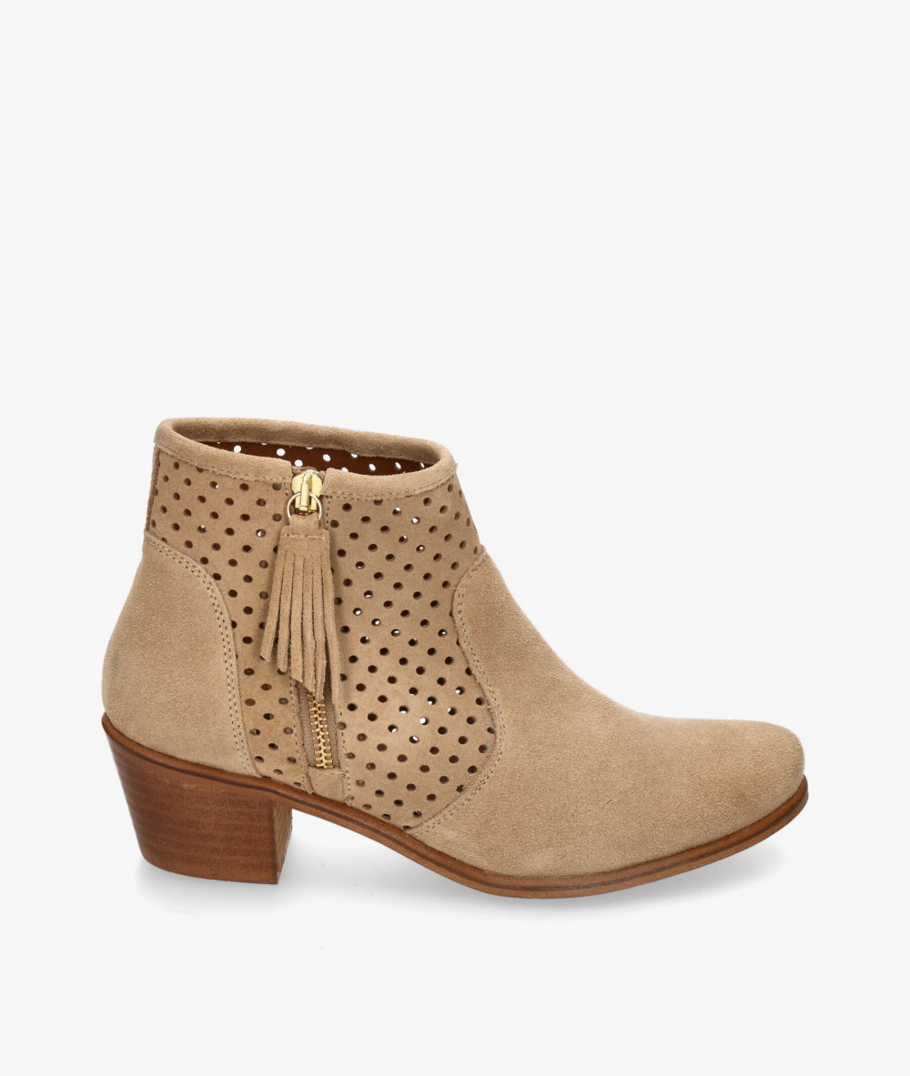 Botines Traveris  90305 en serraje taupe Botines Traveris  90305 en serraje taupe
