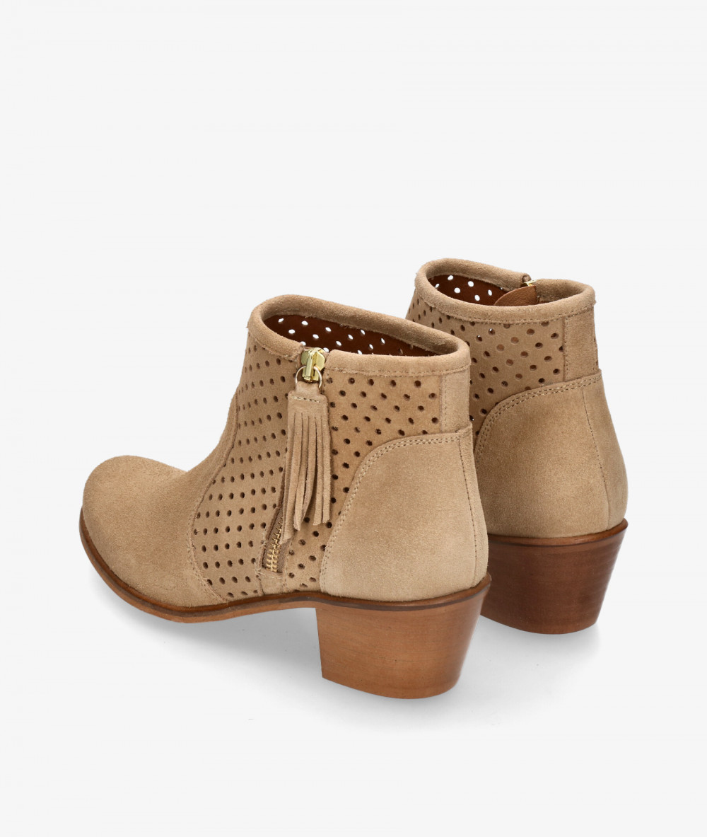 Botines Traveris  90305 en serraje taupe Botines Traveris  90305 en serraje taupe