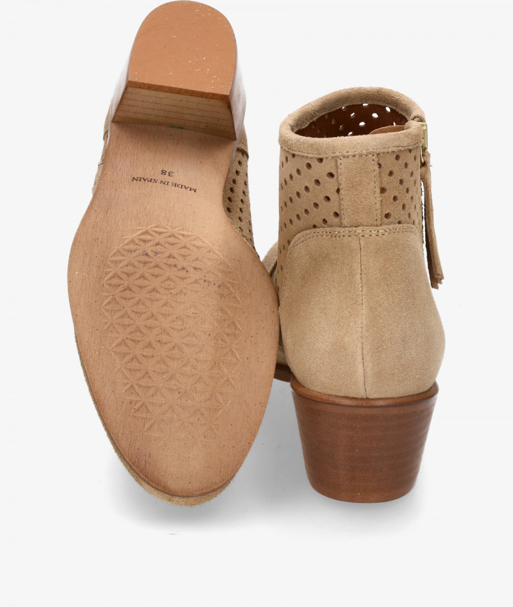 Botines Traveris  90305 en serraje taupe Botines Traveris  90305 en serraje taupe