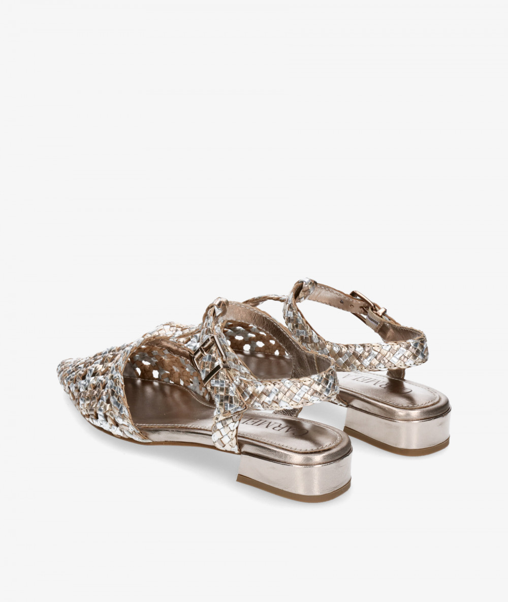 Carmela Dress low heel shoes 162184 in platinum