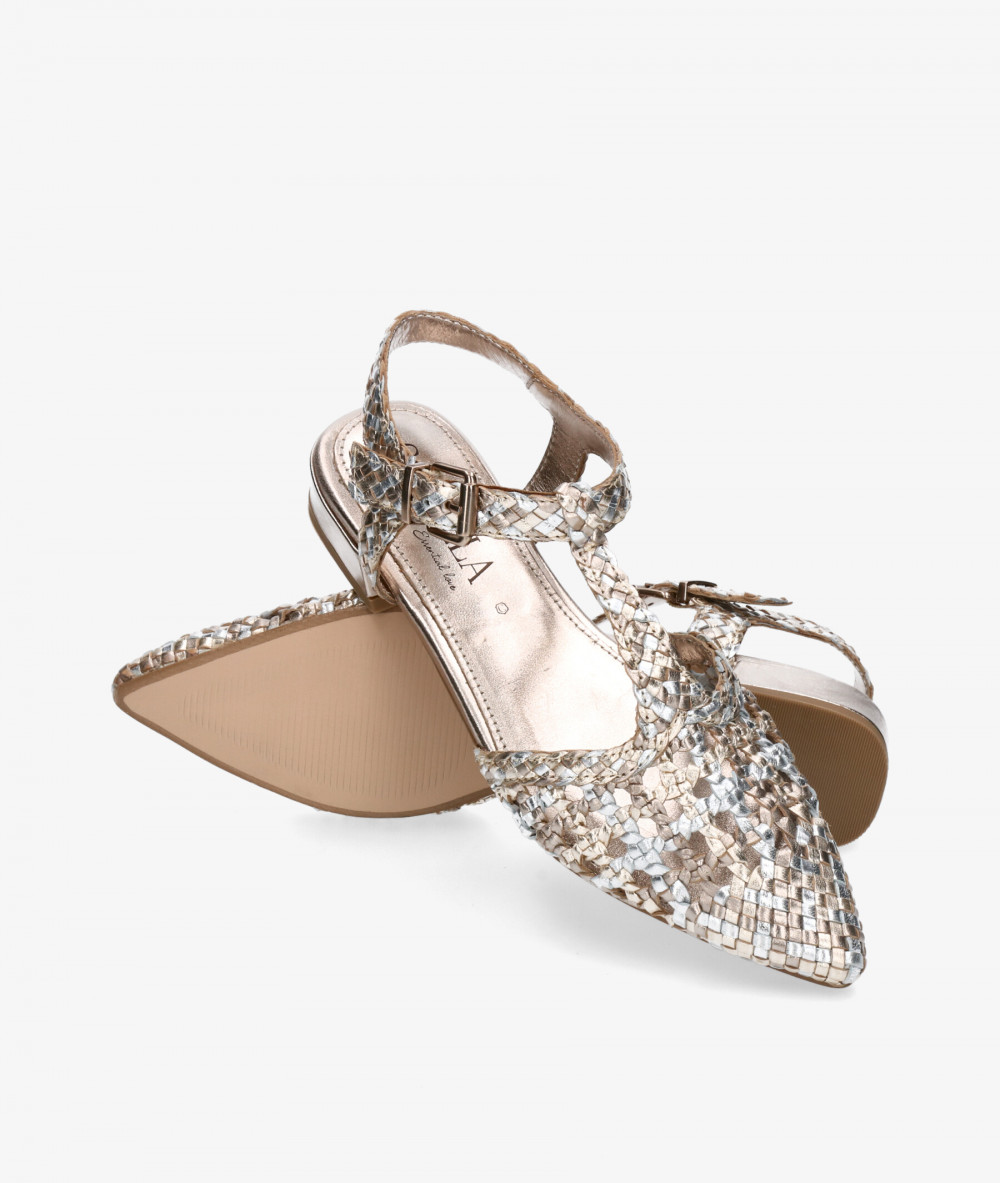 Carmela Dress low heel shoes 162184 in platinum