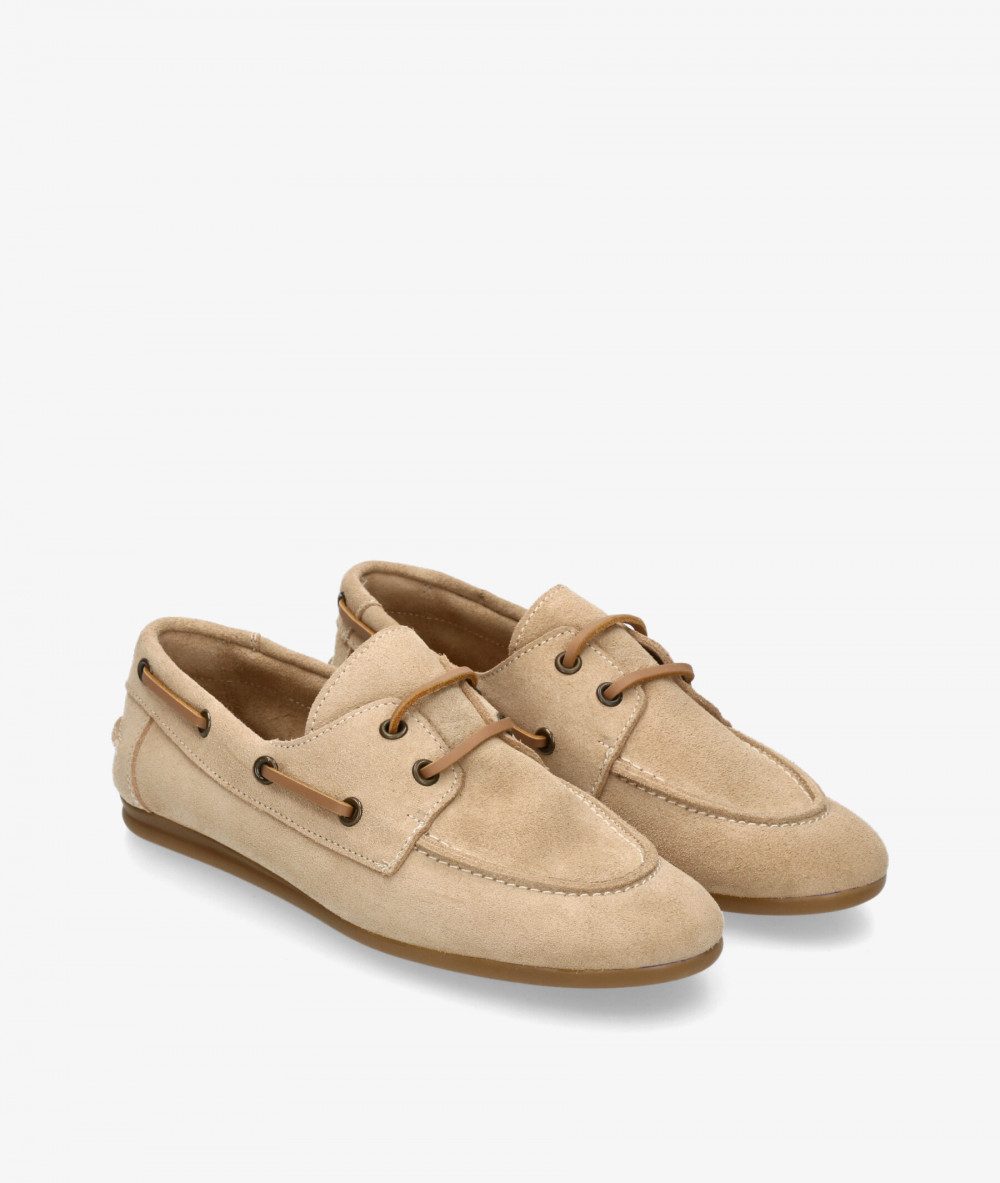 Naúticos bloom&you OLIVIA en serraje taupe