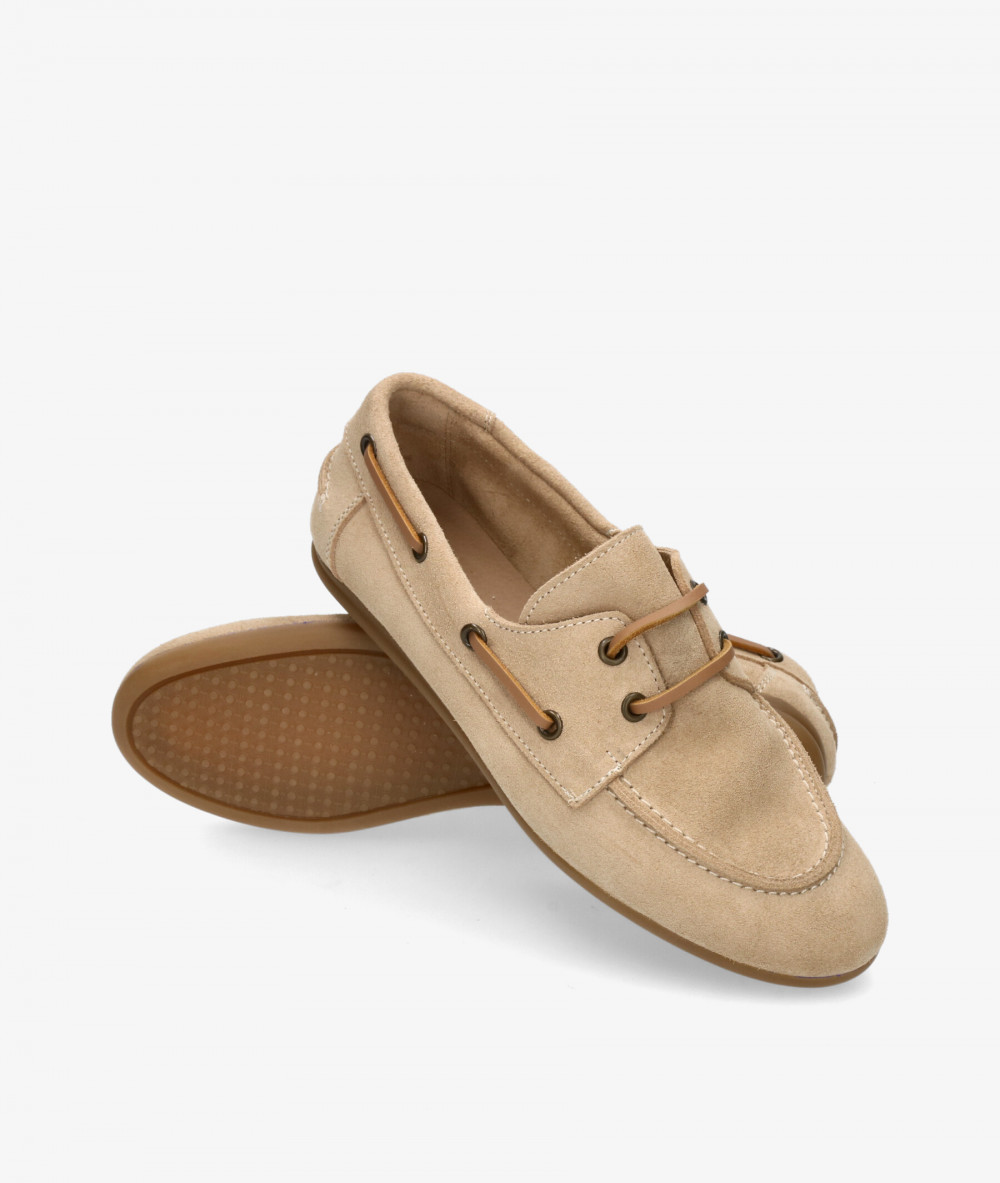 Naúticos bloom&you OLIVIA en serraje taupe