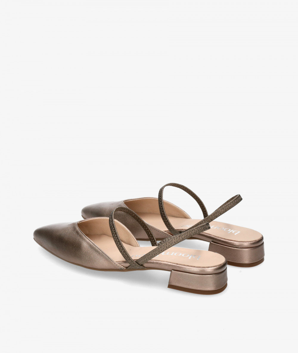bloom&you Dress low heel shoes FABIOLA in taupe metallic bloom&you Dress low heel shoes FABIOLA in taupe metallic