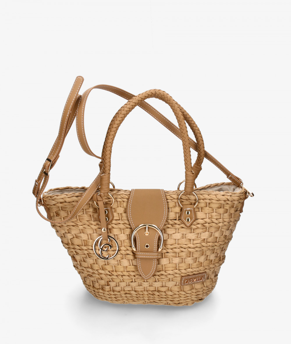 Bolso de rafia Carmela 186156 en beige