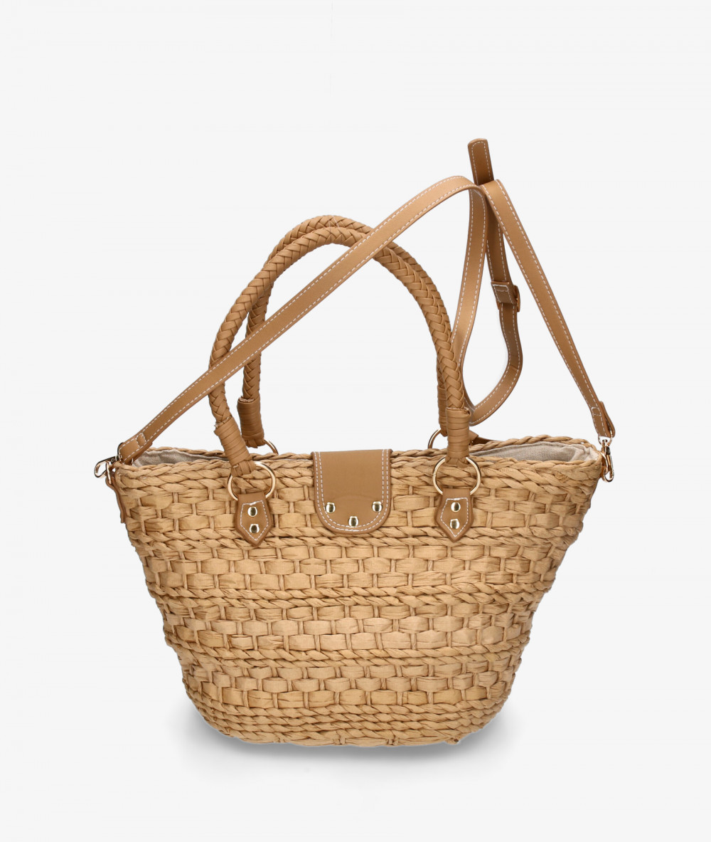 Bolso de rafia Carmela 186156 en beige