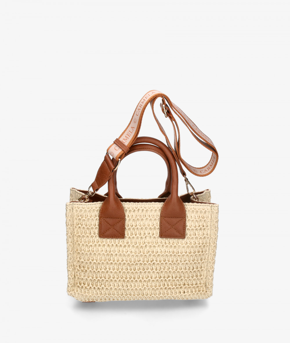 Bolso de rafia Carmela 186133 en beige