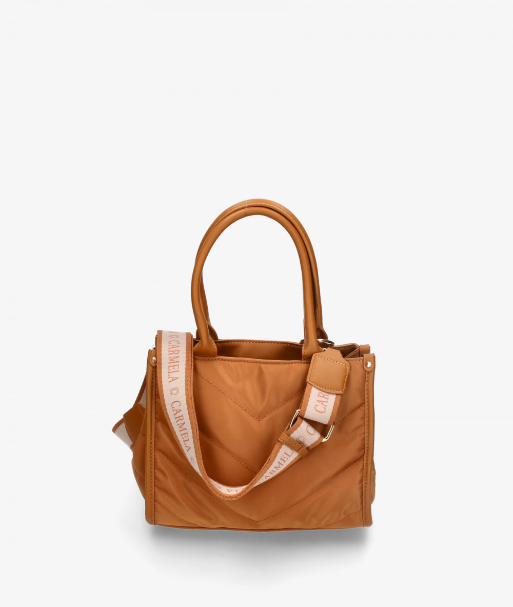Bolso de piel Carmela 186141 en serraje cuero
