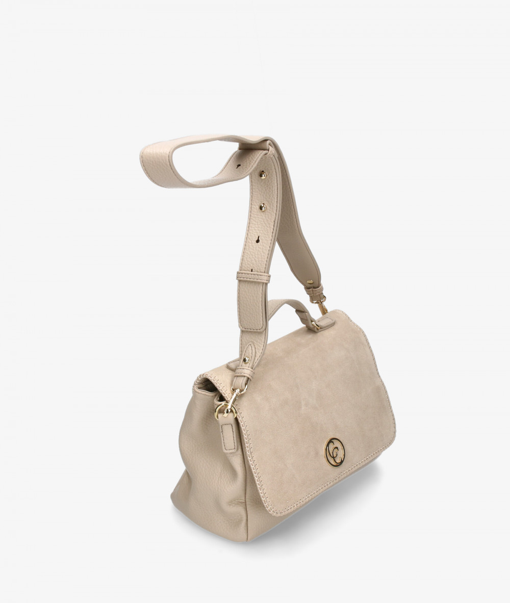 Bolso de piel Carmela 186143 en hueso