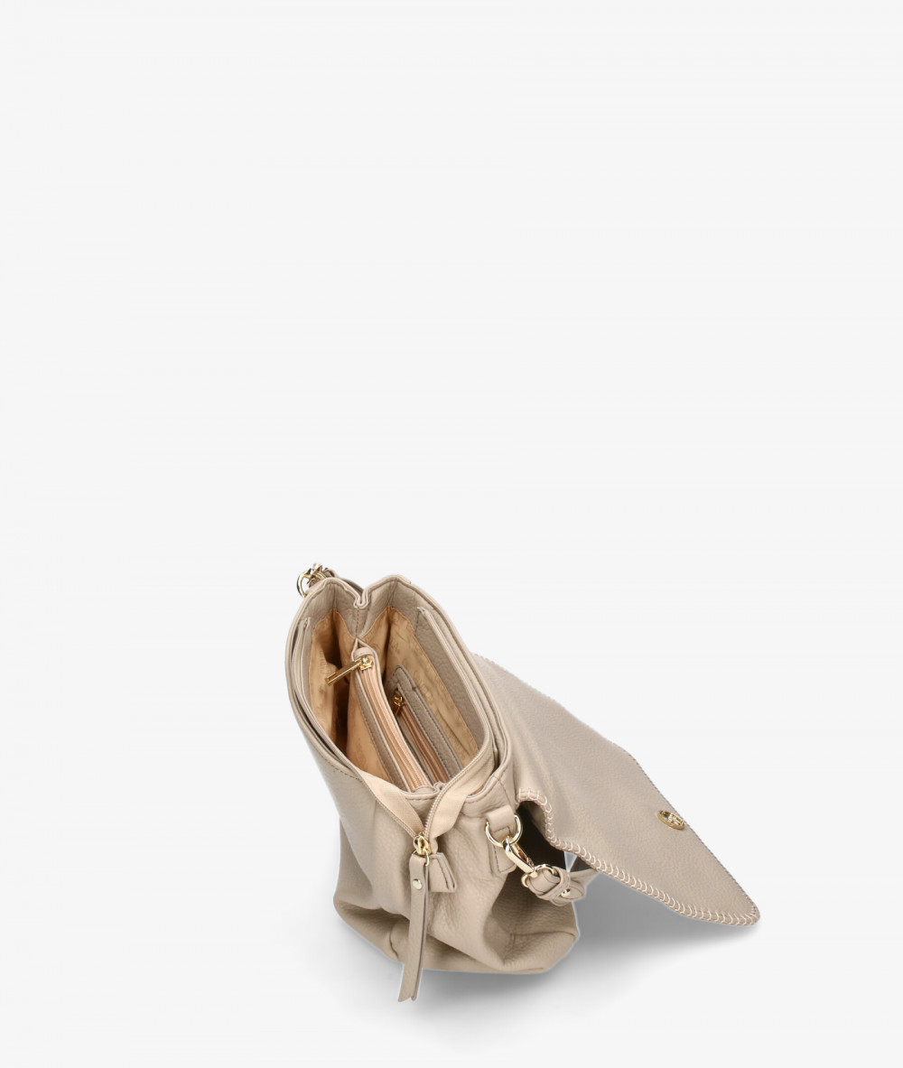 Bolso de piel Carmela 186143 en hueso