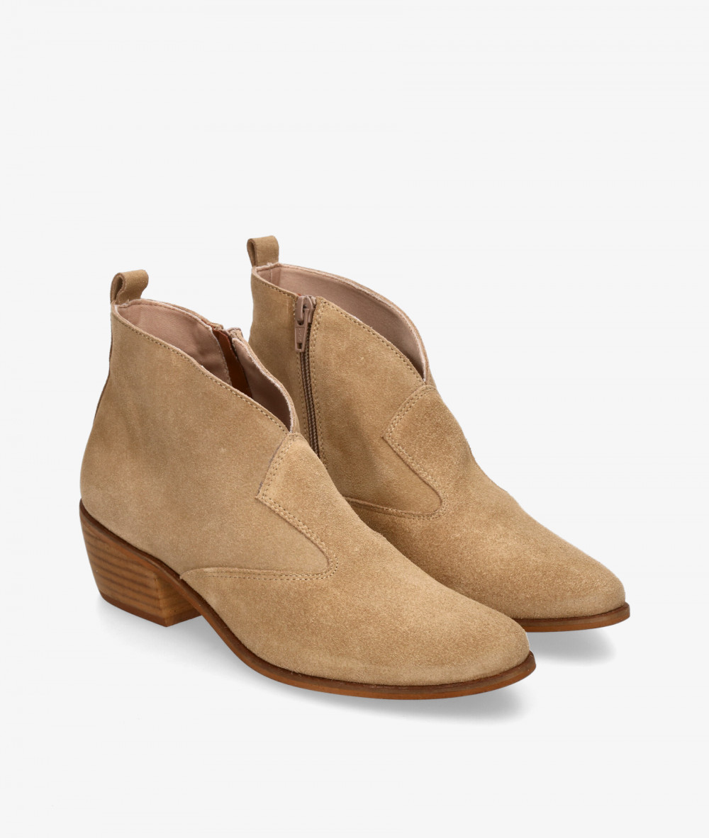 Botines Bryan  3410 en serraje taupe Botines Bryan  3410 en serraje taupe