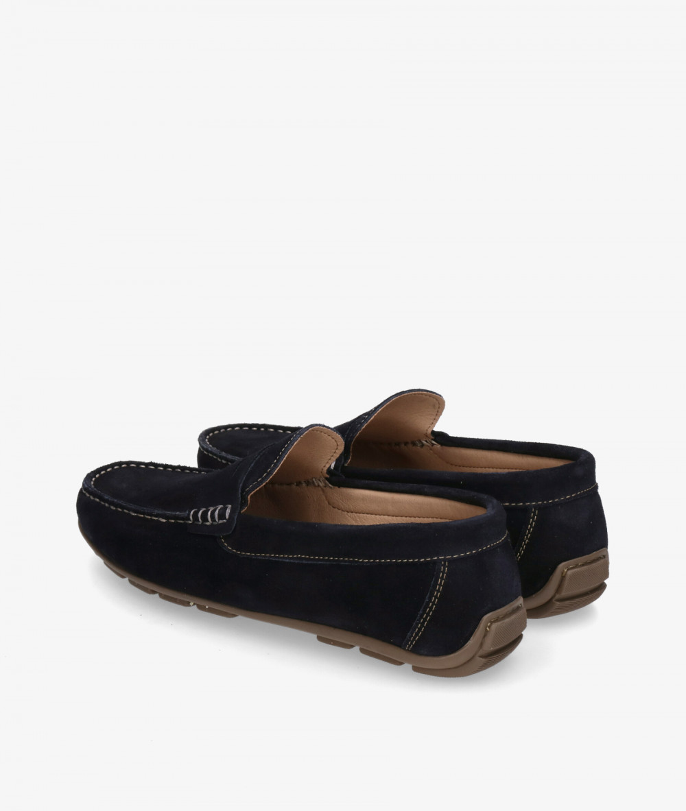 Mocasines Traveris 33720 en serraje azul Mocasines Traveris 33720 en serraje azul