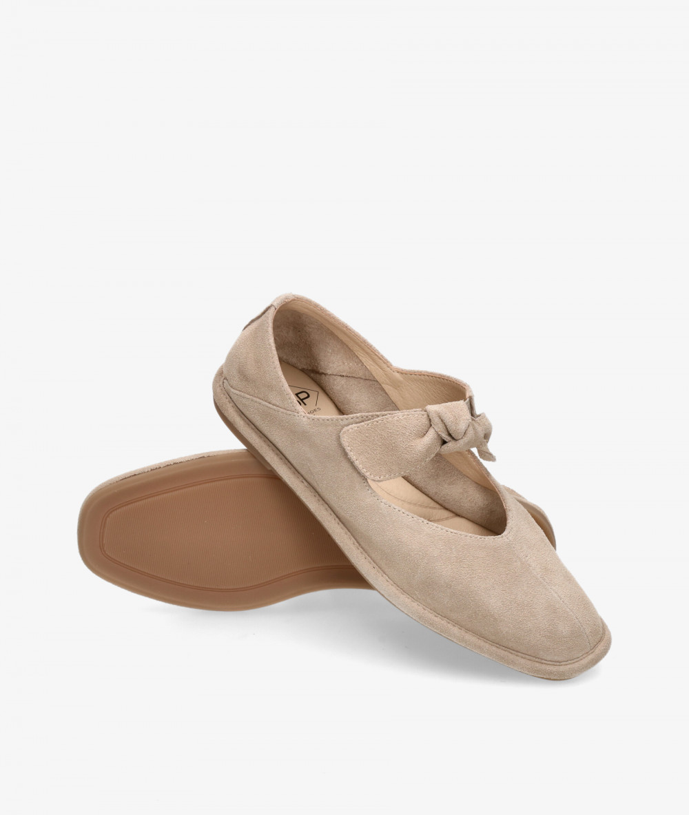 Zapatos planos pabloochoa.shoes SE25328 en serraje taupe Zapatos planos pabloochoa.shoes SE25328 en serraje taupe