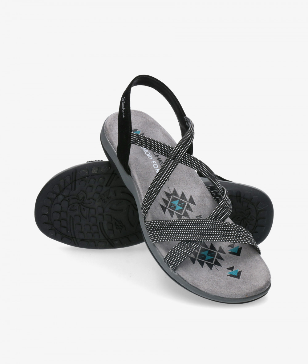 Skechers Sandals  Skechers model REGGAE SLIM TURN IT UP 163117 inBlack for woman