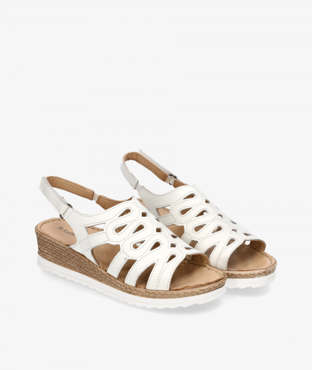 Sandalias St. Gallen  SIBARI en blanco