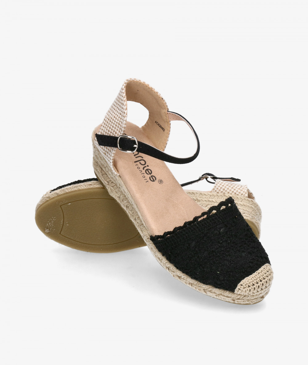 Alpargatas Amarpies  26482 en negro Alpargatas Amarpies  26482 en negro