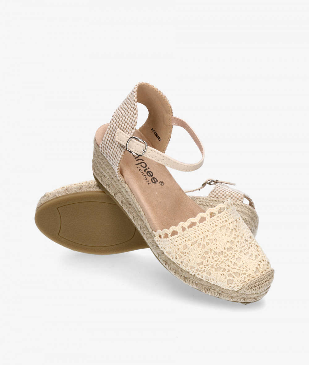 Alpargatas Amarpies  26482 en beige Alpargatas Amarpies  26482 en beige