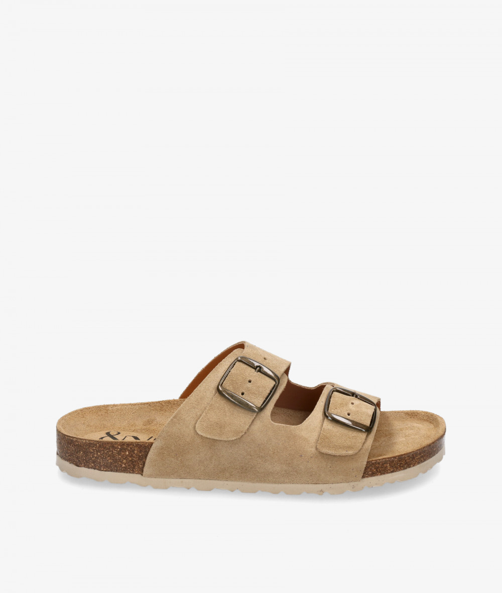 Sandalias bloom&you  2 HEBILLAS CABA en serraje taupe Sandalias bloom&you  2 HEBILLAS CABA en serraje taupe
