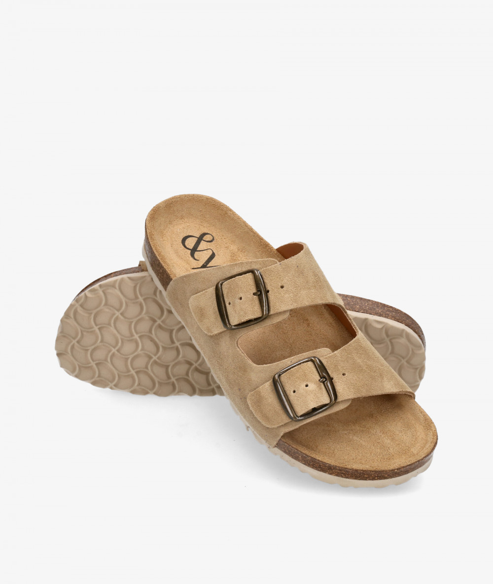 Sandalias bloom&you  2 HEBILLAS CABA en serraje taupe Sandalias bloom&you  2 HEBILLAS CABA en serraje taupe