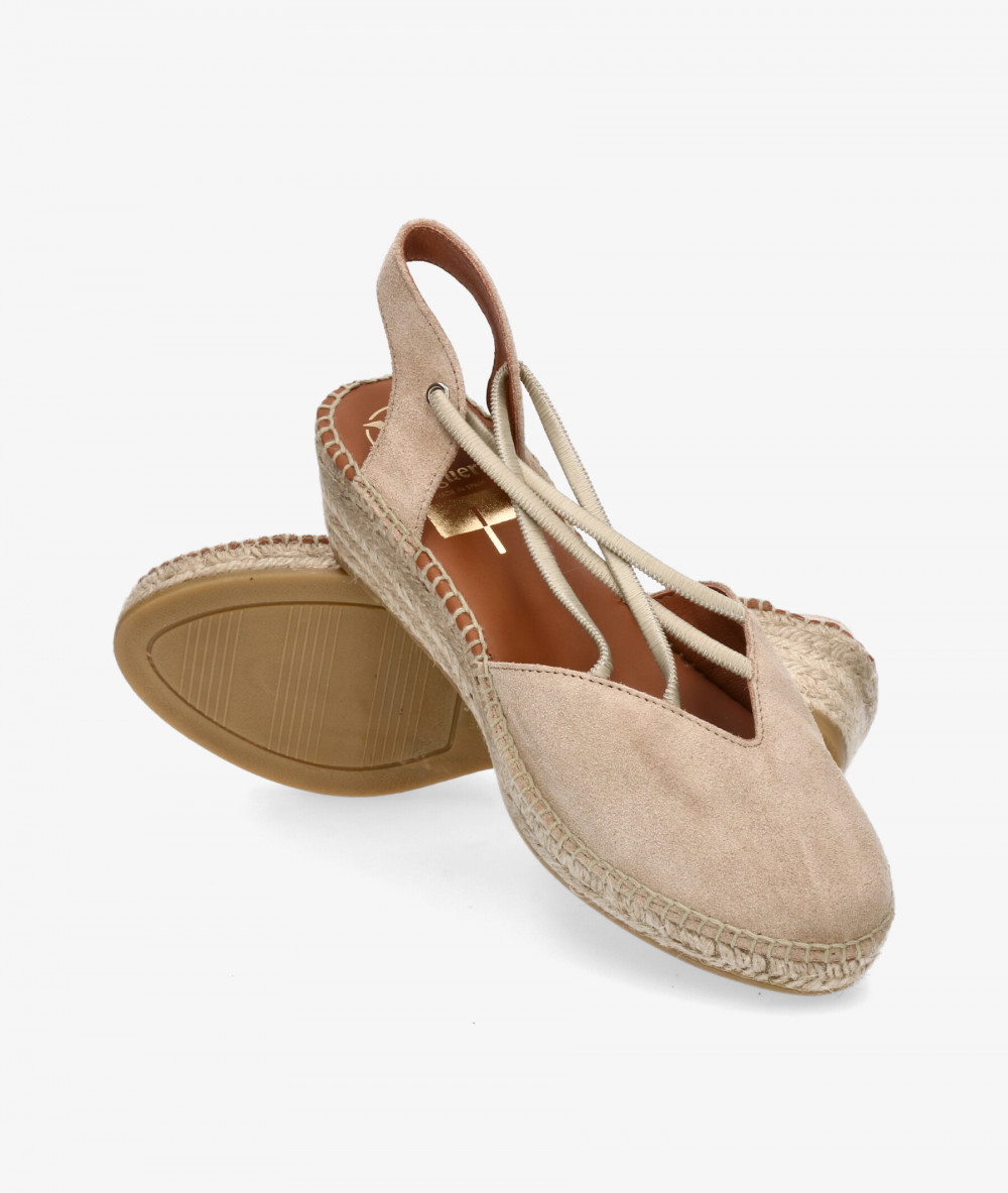 Alpargatas Viguera  2007 en serraje taupe