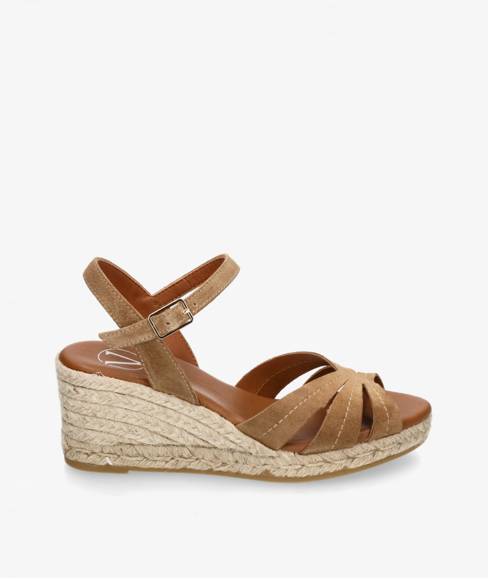 Alpargatas Viguera  2220 en serraje cuero