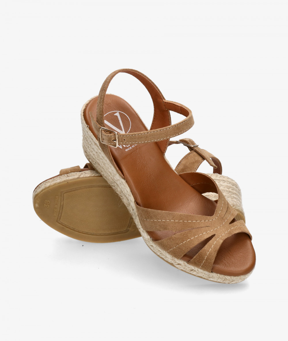 Alpargatas Viguera  2220 en serraje cuero