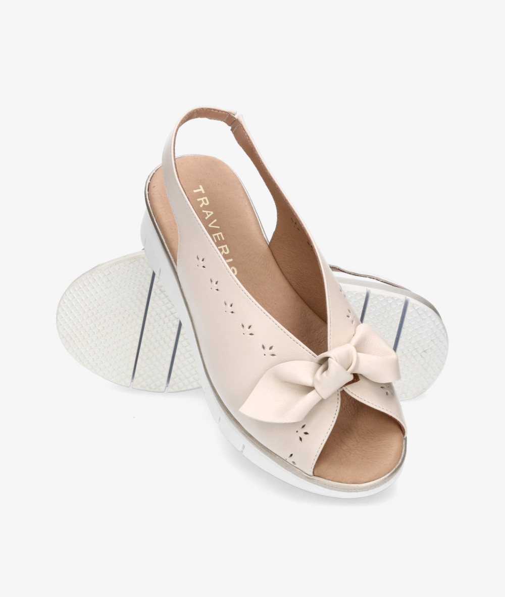Sandalias Traveris  92400 en hueso