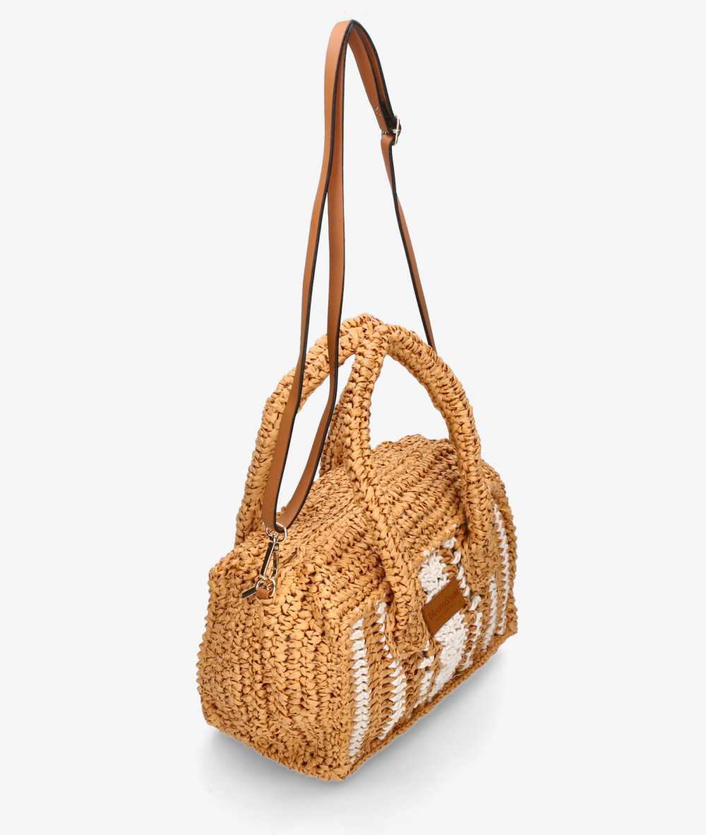 Bolso de rafia bloom&you ADELAIDA en camel