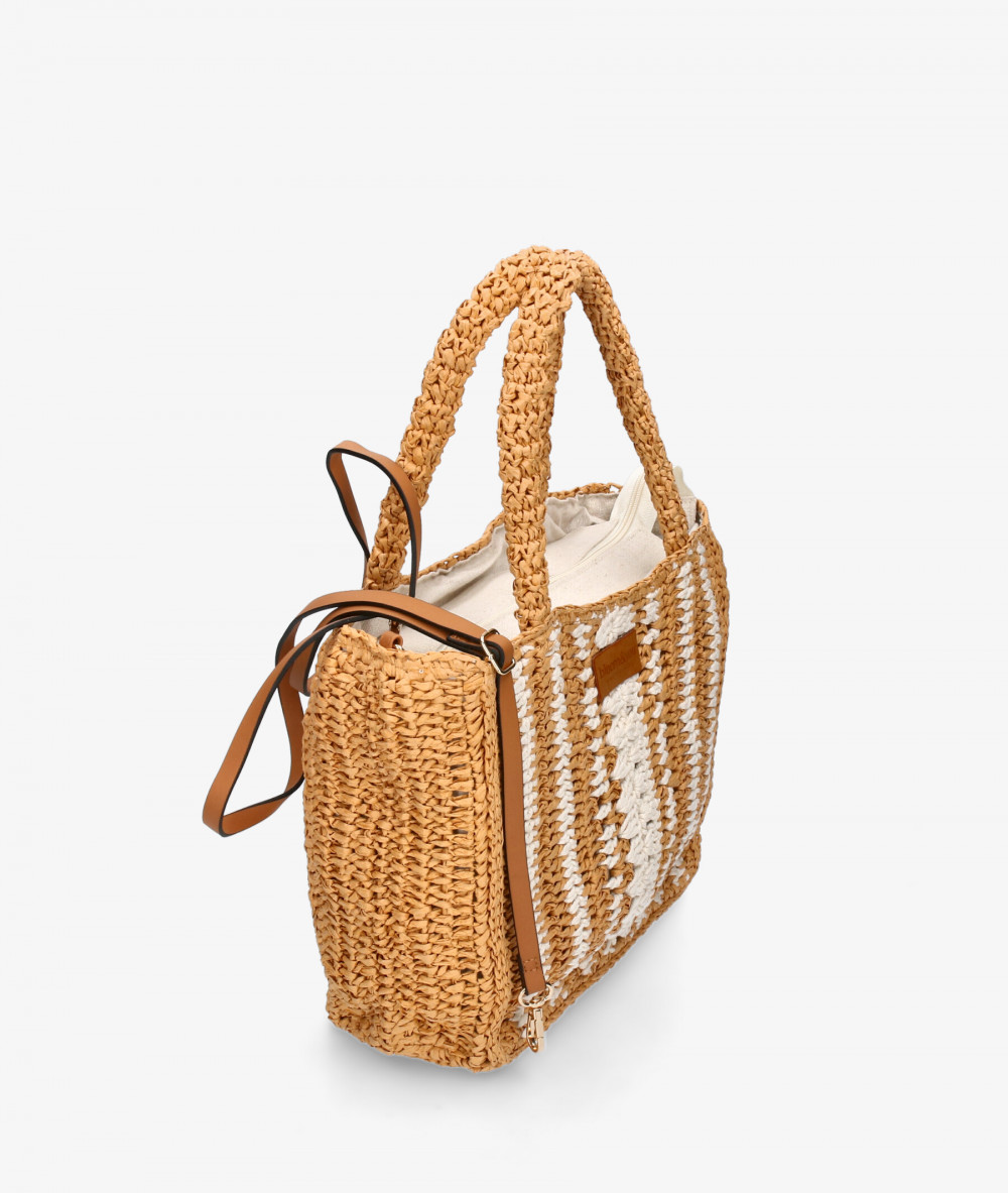 Bolso de rafia bloom&you ARDUINA en camel