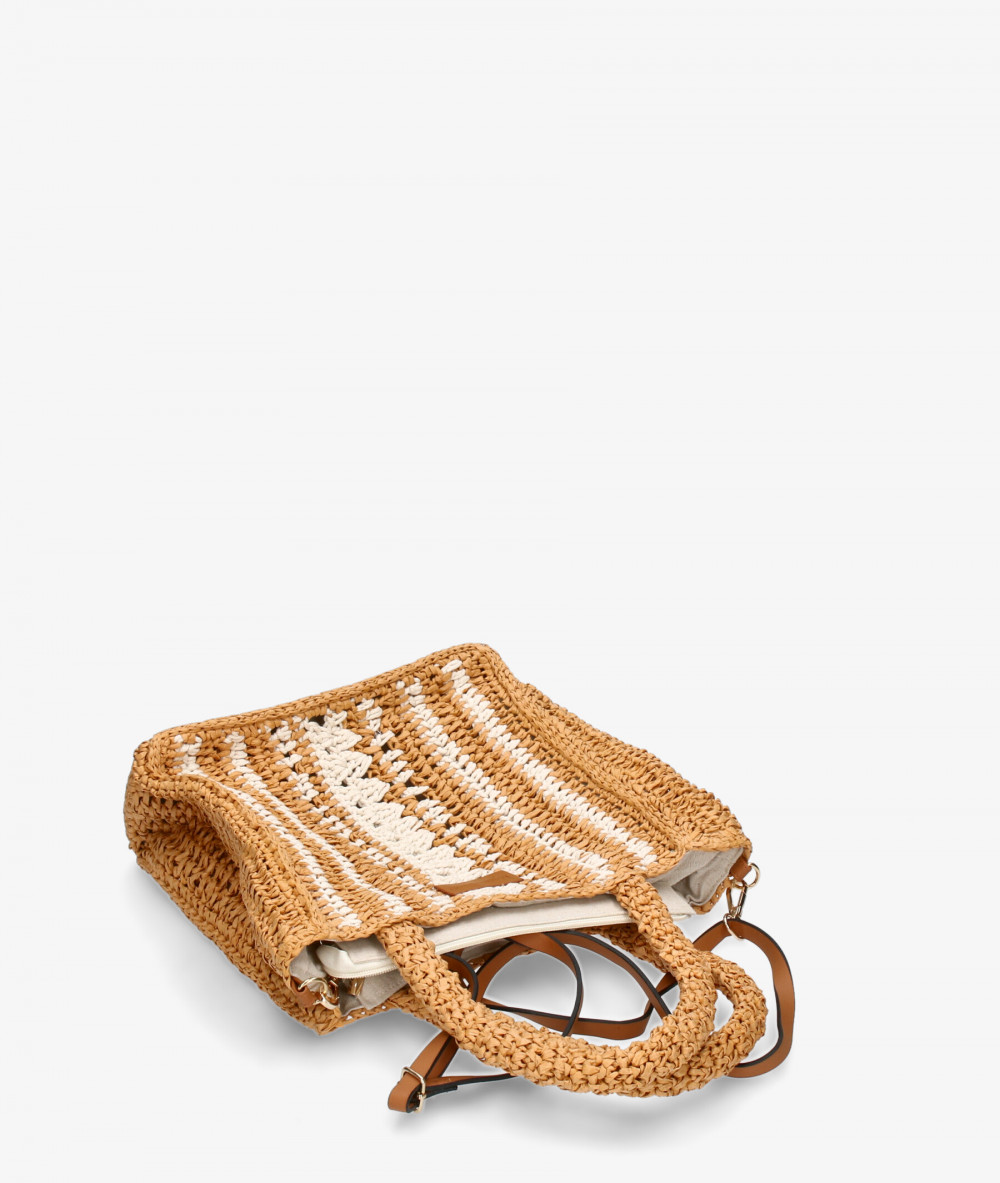 Bolso de rafia bloom&you ARDUINA en camel