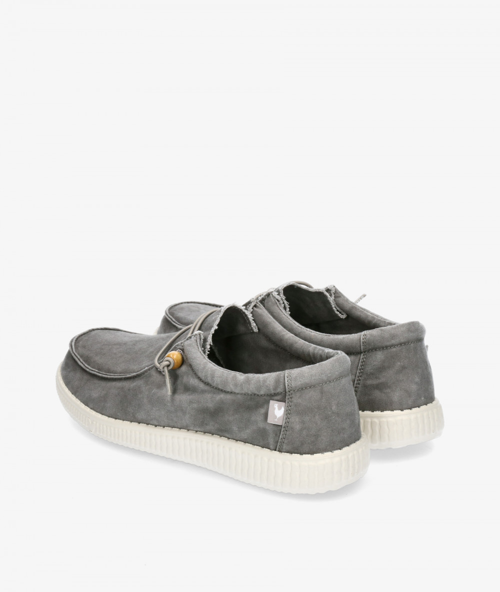 Walk in Pitas Canvas shoes WP150 WALLABY WASHED in grey