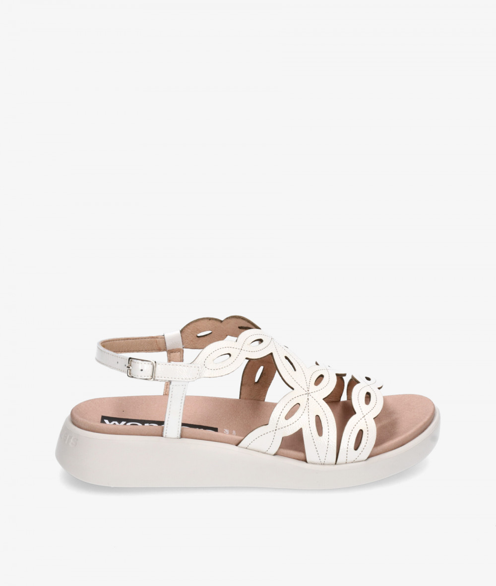 Sandalias Wonders  C-6542 en charol blanco Sandalias Wonders  C-6542 en charol blanco