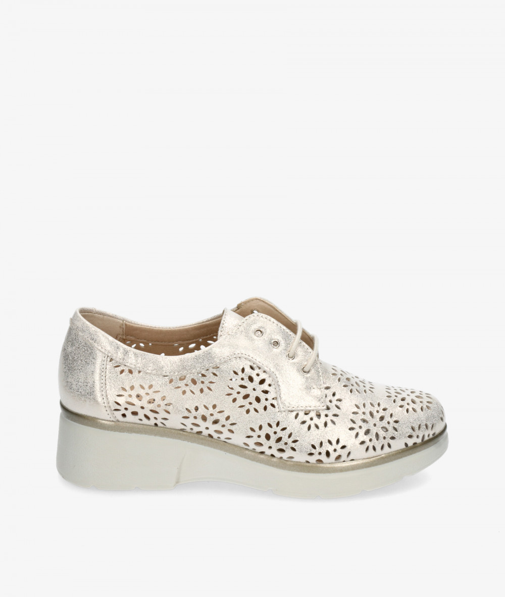 Zapatos confort Pitillos 10390 en platino