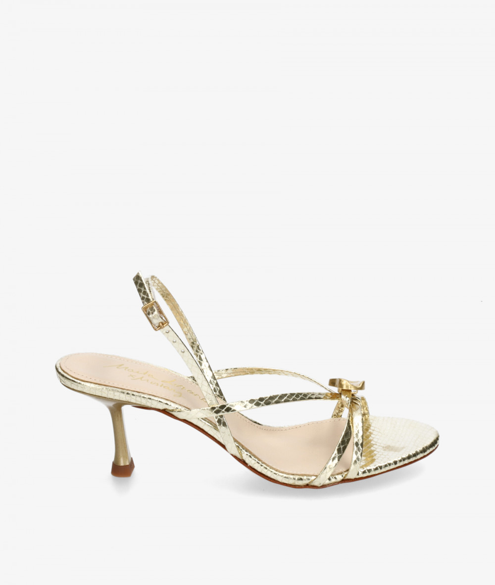 Sandalias Mustang  54914 en serpiente oro Sandalias Mustang  54914 en serpiente oro
