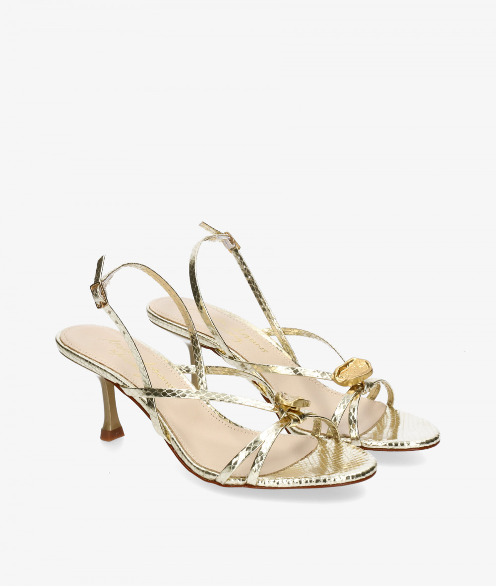 Sandalias Mustang  54914 en serpiente oro Sandalias Mustang  54914 en serpiente oro