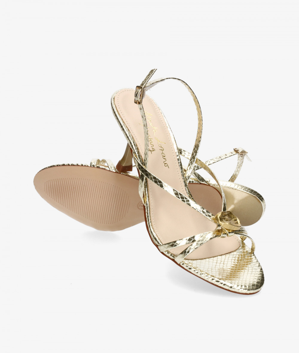 Sandalias Mustang  54914 en serpiente oro Sandalias Mustang  54914 en serpiente oro