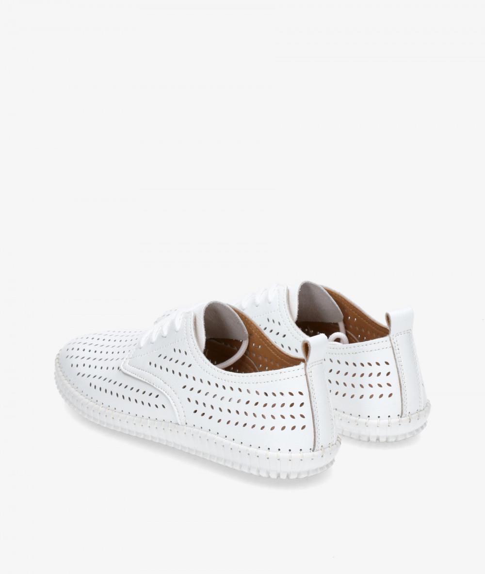 Zapatos confort St. Gallen SOFT BLUCHER en blanco