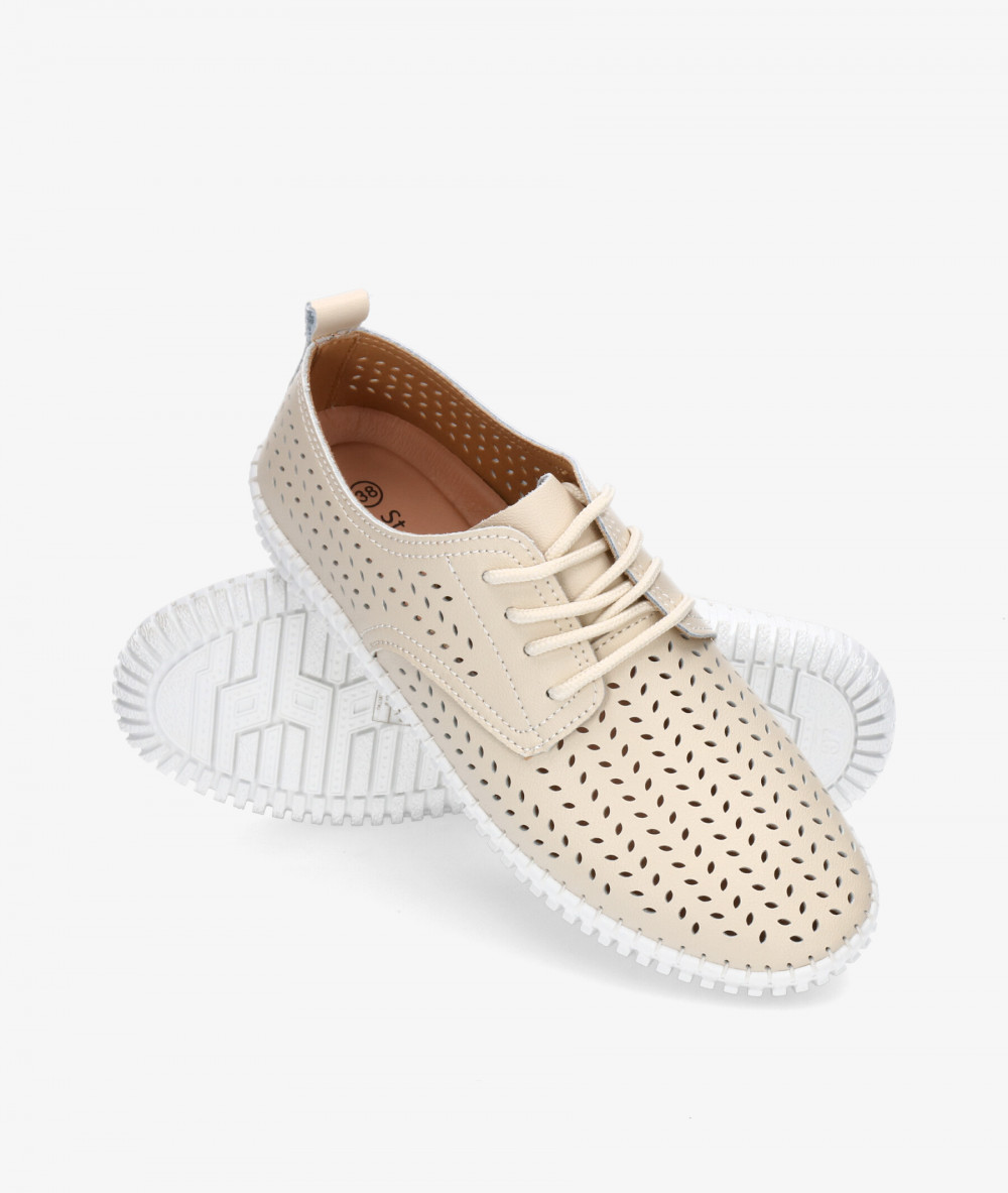 Zapatos confort St. Gallen SOFT BLUCHER en beige