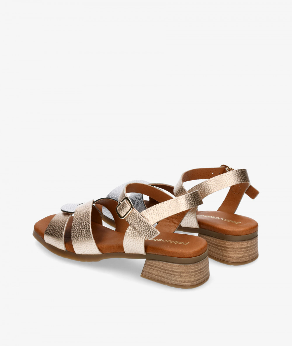 Sandalias pabloochoa.shoes  2672 en taupe metalizado Sandalias pabloochoa.shoes  2672 en taupe metalizado
