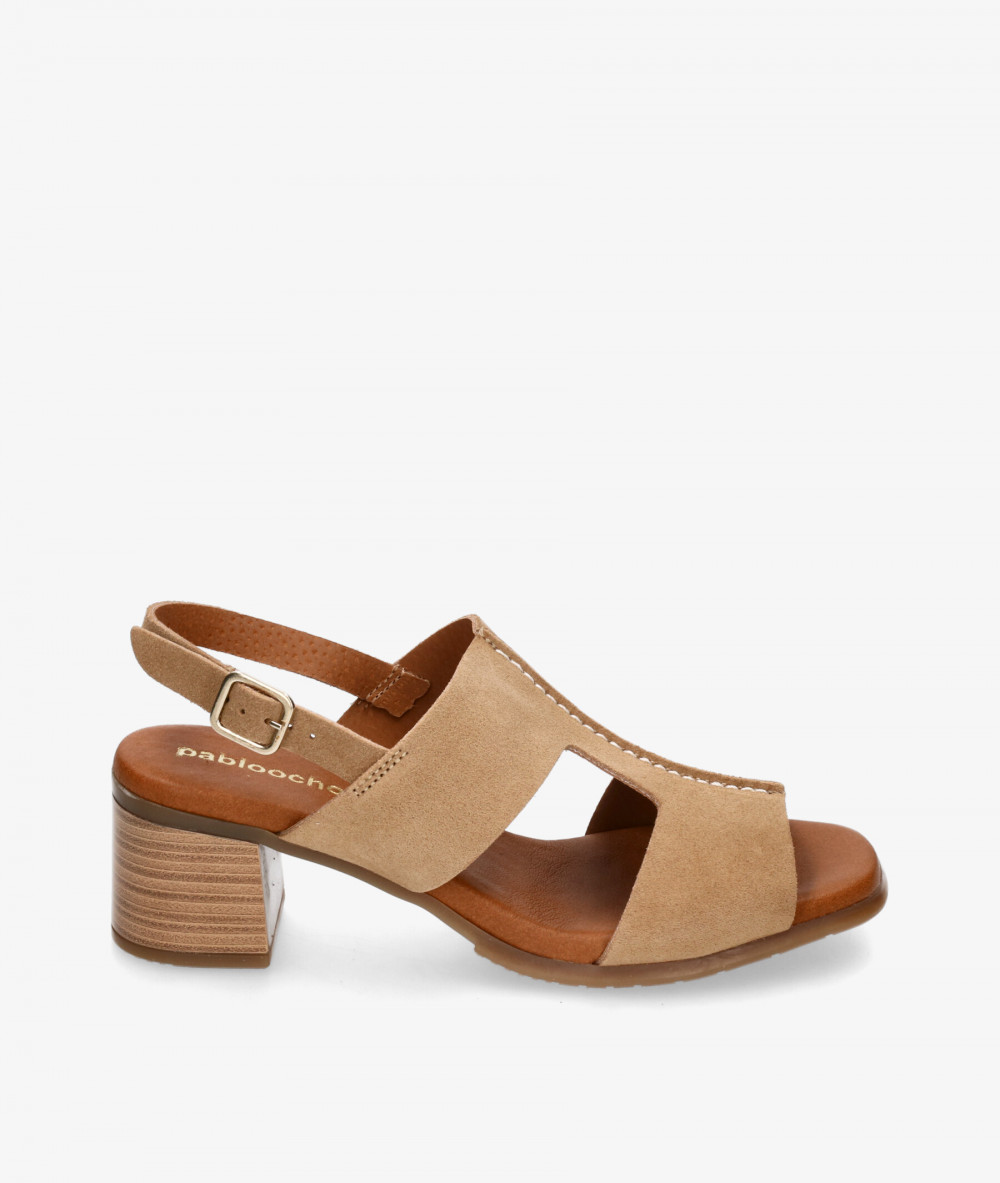 Sandalias pabloochoa.shoes  1983 en serraje taupe Sandalias pabloochoa.shoes  1983 en serraje taupe