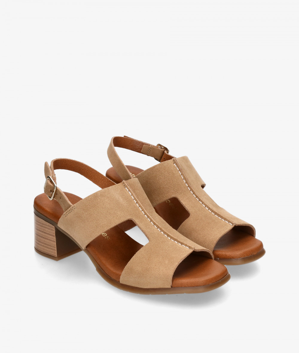 Sandalias pabloochoa.shoes  1983 en serraje taupe Sandalias pabloochoa.shoes  1983 en serraje taupe