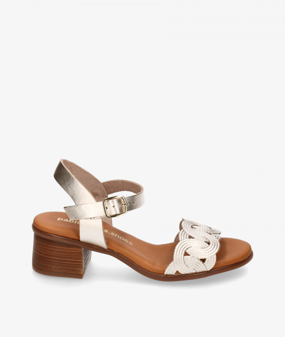 Sandalias pabloochoa.shoes  2730 en platino Sandalias pabloochoa.shoes  2730 en platino