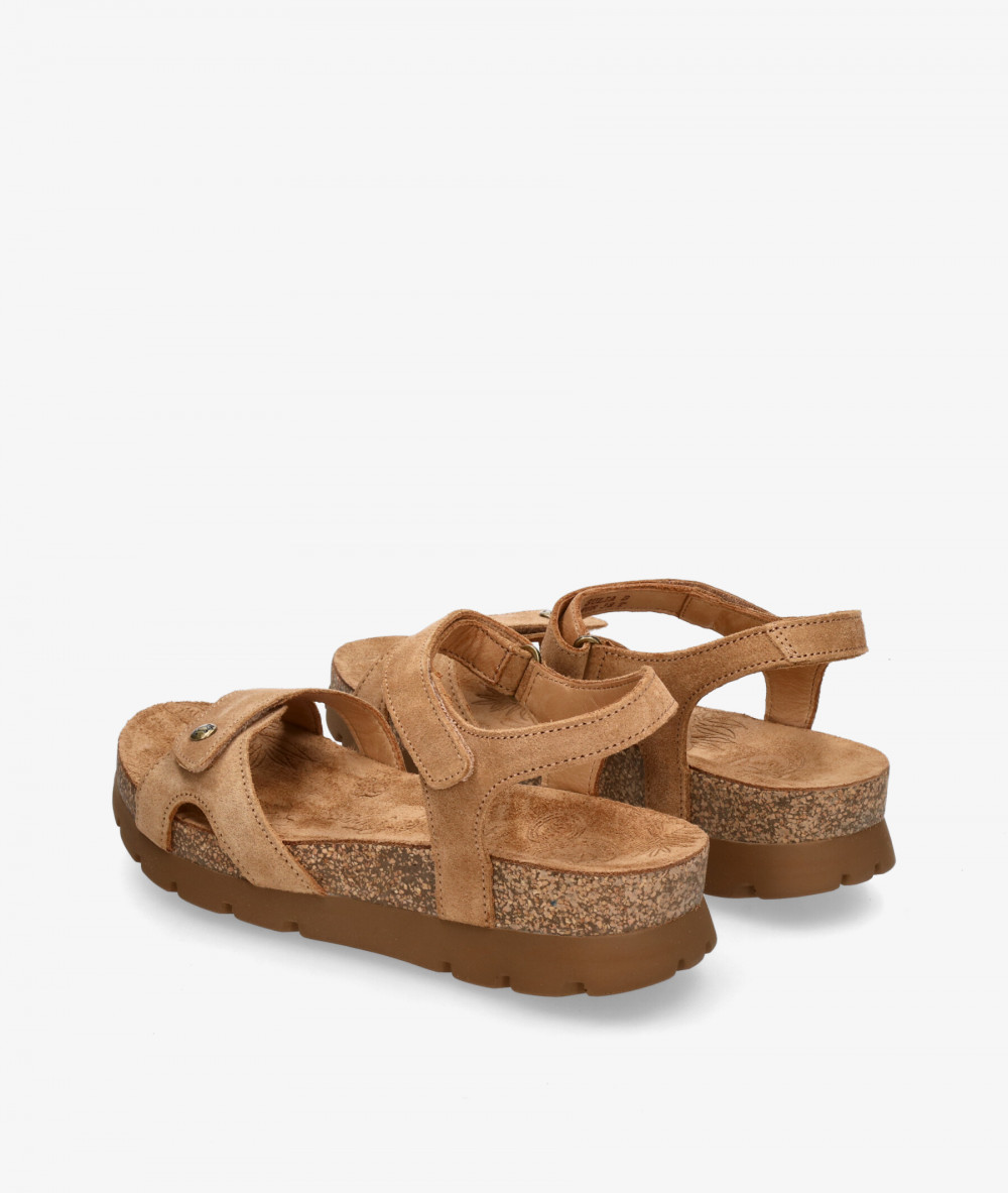 Sandalias Panamá Jack  SULIA en serraje cuero Sandalias Panamá Jack  SULIA en serraje cuero
