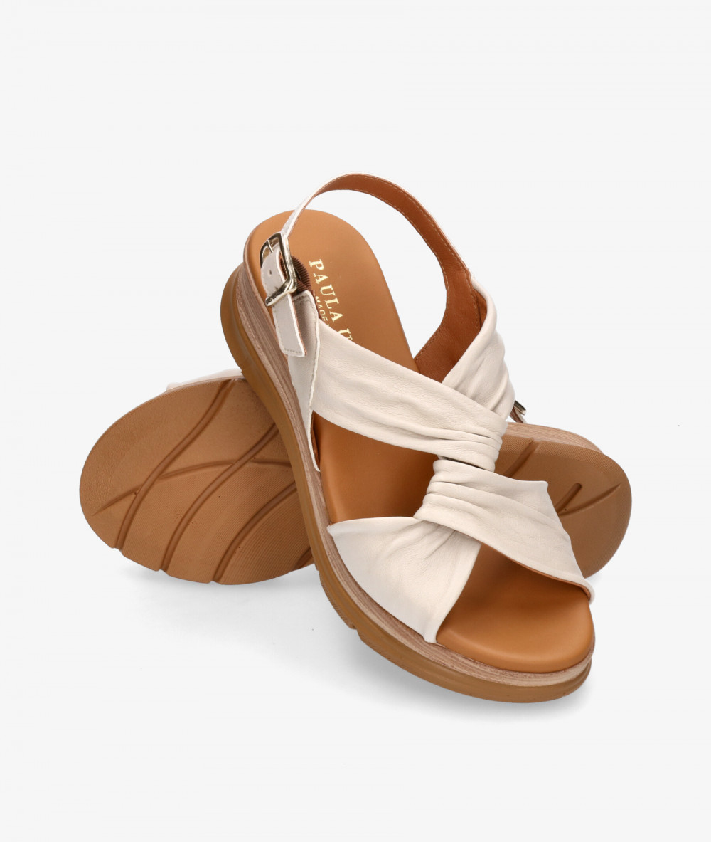 Sandalias Paula Urban  24-776 en hueso Sandalias Paula Urban  24-776 en hueso