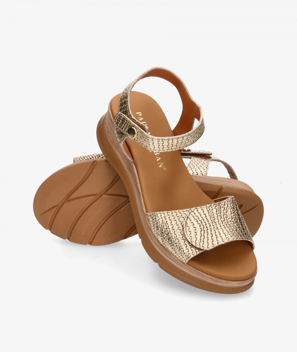 Sandalias Paula Urban  24-634 en platino Sandalias Paula Urban  24-634 en platino