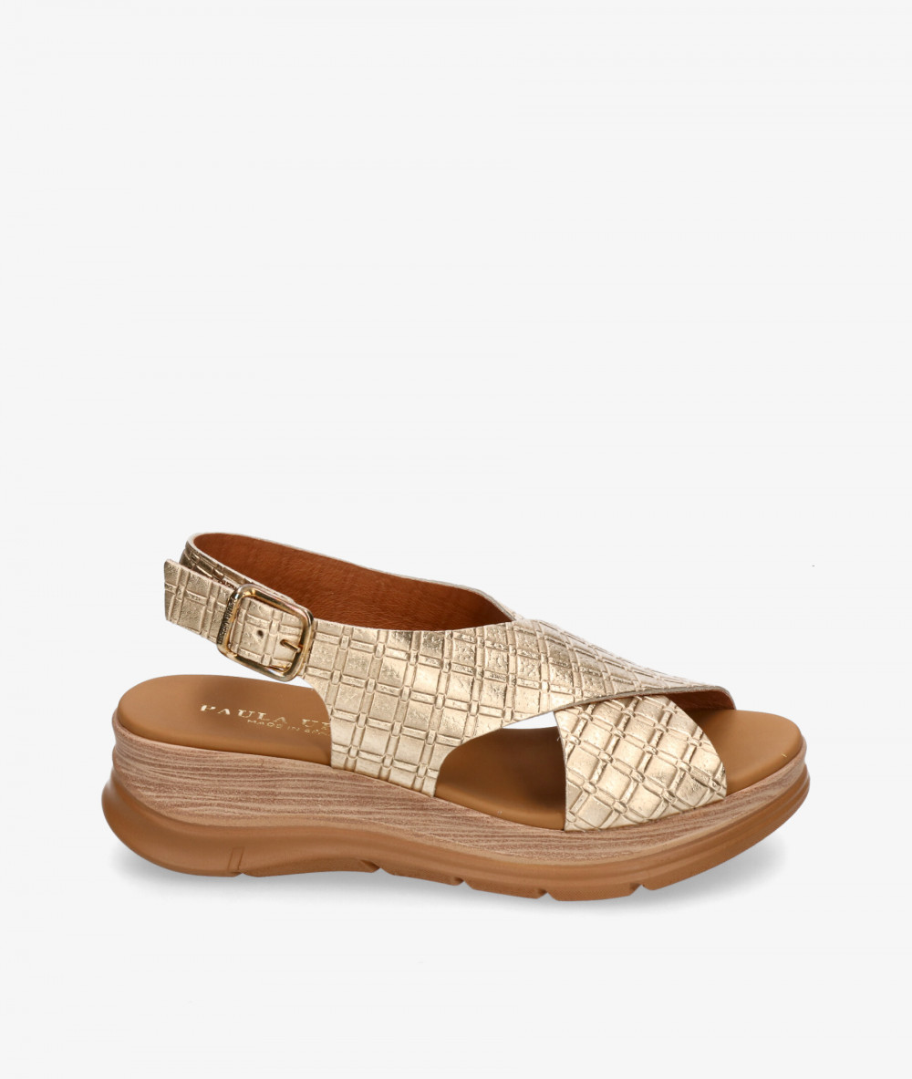 Sandalias Paula Urban  24-774 en platino Sandalias Paula Urban  24-774 en platino