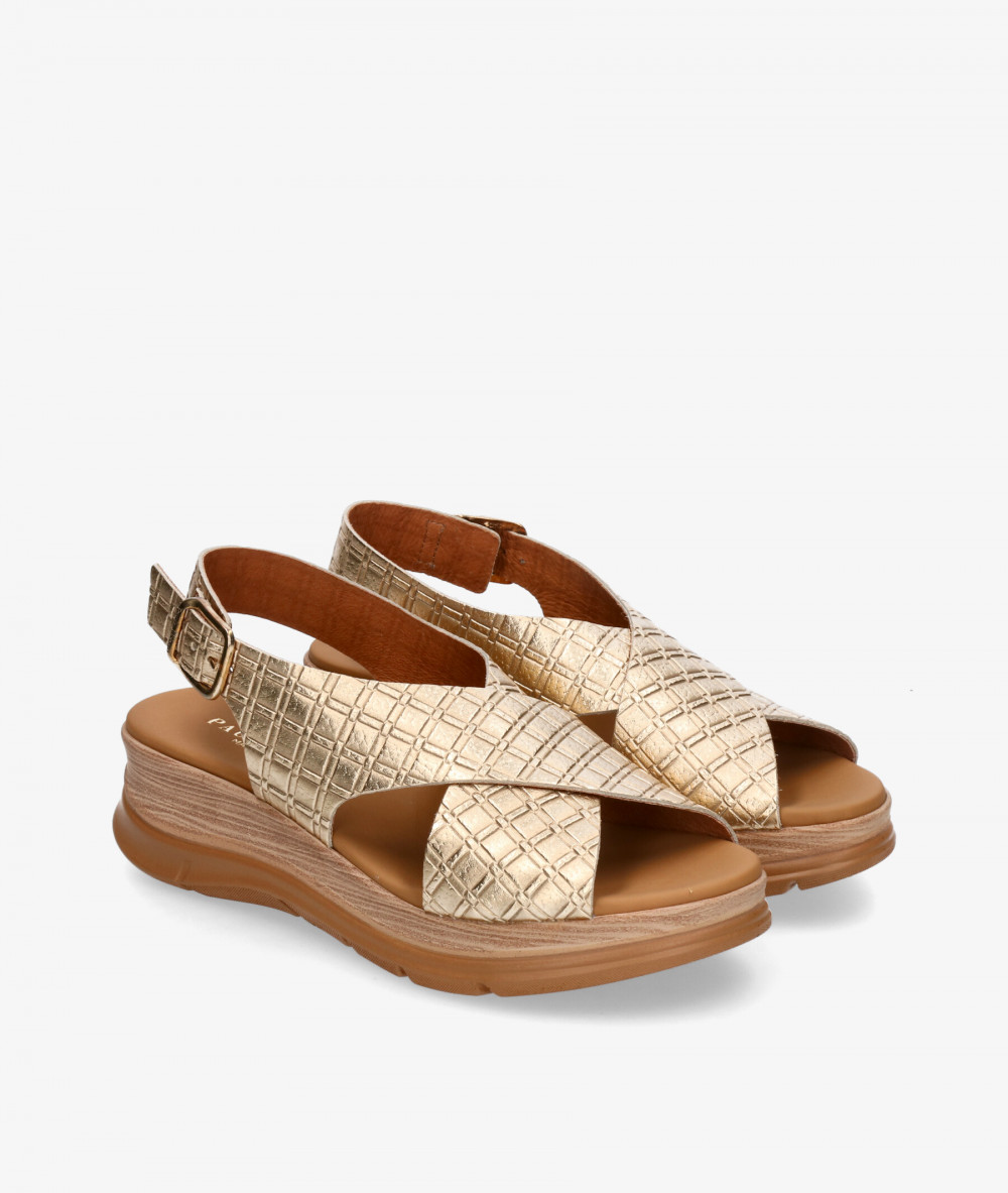 Sandalias Paula Urban  24-774 en platino Sandalias Paula Urban  24-774 en platino