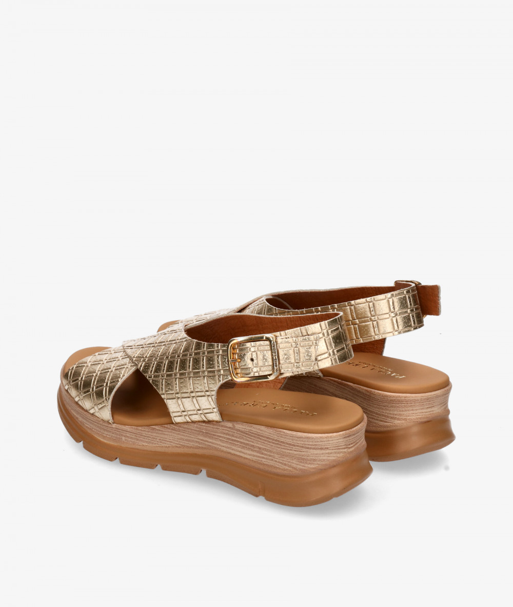 Sandalias Paula Urban  24-774 en platino Sandalias Paula Urban  24-774 en platino